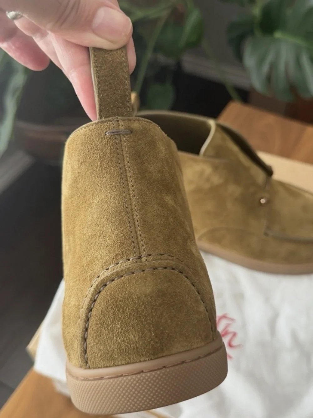NIB Christian Louboutin Chambeliss sz 43/10 Desert Flat Suede Boots Bronzo NEW
